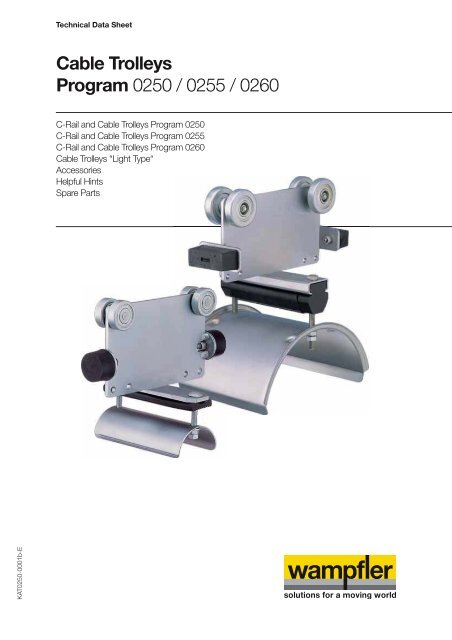 Cable Trolleys Program 0250 / 0255 / 0260