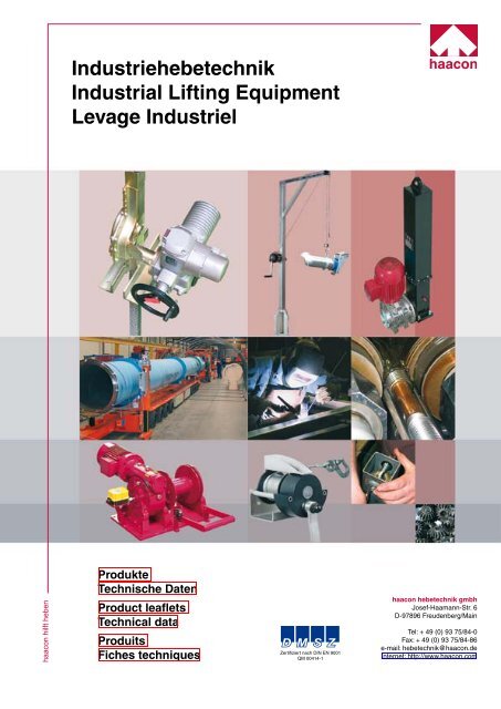 Industriehebetechnik Industrial Lifting Equipment Levage Industriel