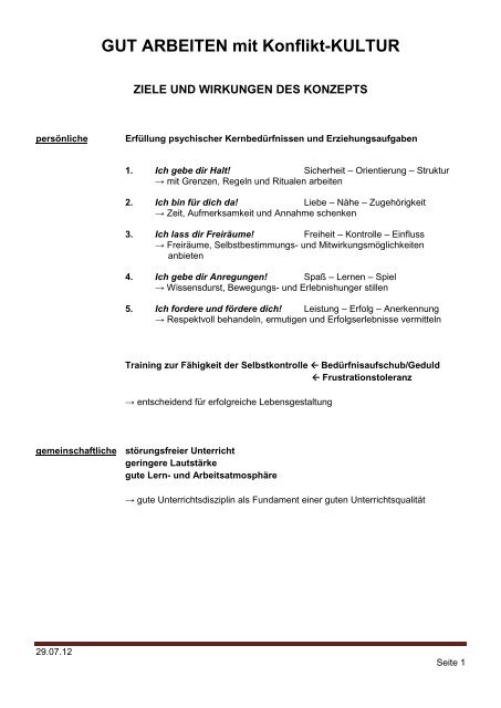 Ziele, Leitgedanken und Regeln (*PDF)