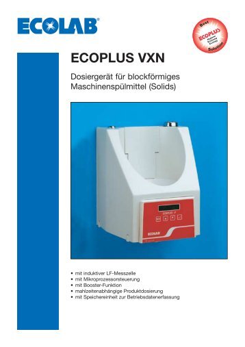 ECOLAB-ECOPLUS VXN - EcoChexx-Net