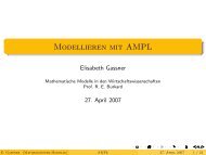 Modellieren mit AMPL