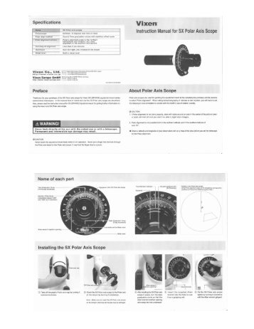 Cg-5 Equatorial Mount Manual