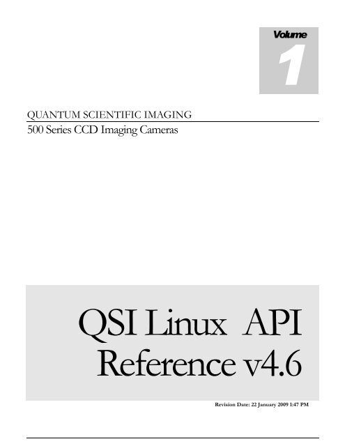 QSI 500 Series Linux API Reference Manual