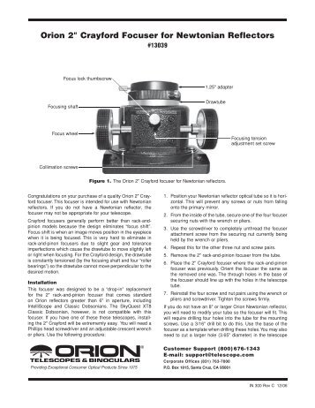Orion 2" Crayford Focuser for Newtonian Reflectors