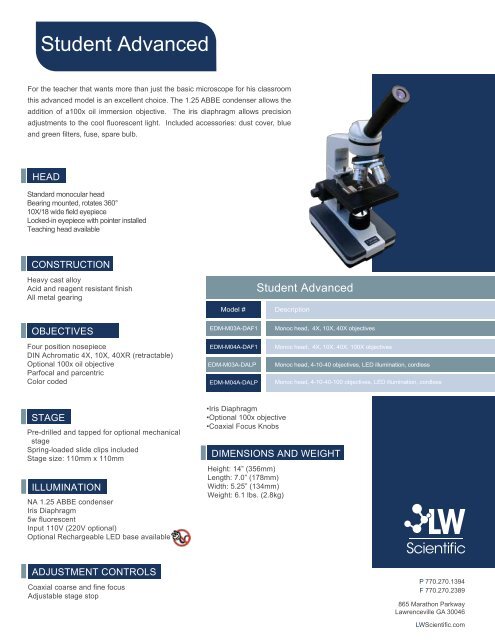 LW Scientific Catalog