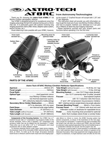 Astro-tech AT 8 RC From Astronomy Technologies - Oceanside ...