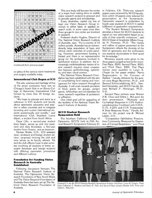 Spring 1984, Volume 9, Number 4 - Association of Schools and ...