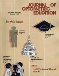 education - Association of Schools and Colleges of Optometry