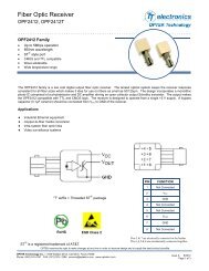 datasheet: pdf - OPTEK Technology