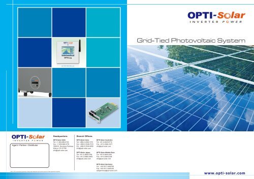 Grid-Tied Photovoltaic System - OPTI-Solar
