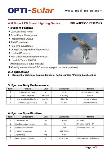 Download User Manual - OPTI-Solar