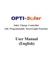 User Manual (English) - OPTI-Solar