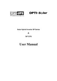 Download User Manual - OPTI-Solar