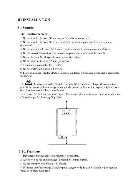 TÃ©lÃ©charger le Manuel de l'utilisateur - OPTI-Solar