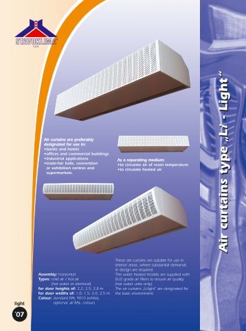 Air curtains type „L i - Light “ - Stavoklima.cz