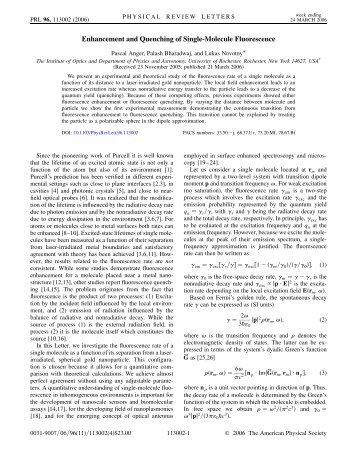 Enhancement and Quenching of Single-Molecule Fluorescence