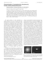 Characterization of nanoplasmonic structures by locally excited ...