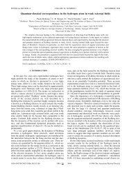 Quantum-classical correspondence in the hydrogen atom in weak ...