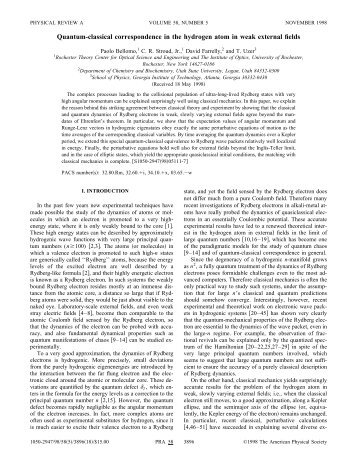 Quantum-classical correspondence in the hydrogen atom in weak ...