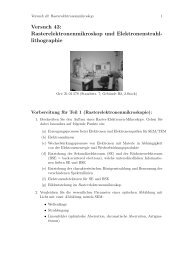 Versuch 43: Rasterelektronenmikroskop und Elektronenstrahl ...