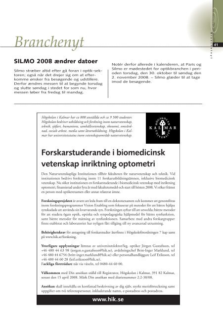 Marts 2008 - Danmarks Optikerforening