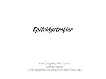 Epiteldystrofier