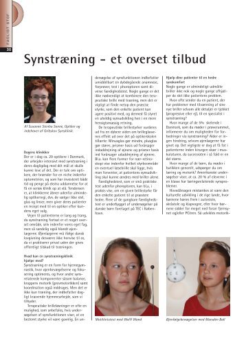 SynstrÃ¦ning - et overset tilbud - Danmarks Optikerforening