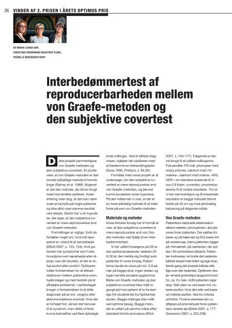 InterbedÃ¸mmertest af reproducerbarheden mellem von Graefe ...