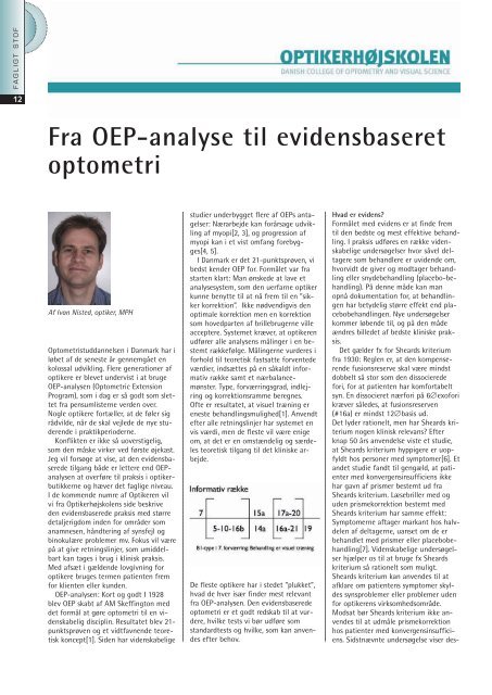 Fra OEP-analyse til evidensbaseret optometri - Danmarks ...