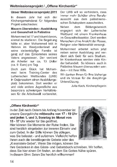 miteinander - Evangelische Kirchengemeinde Schwieberdingen