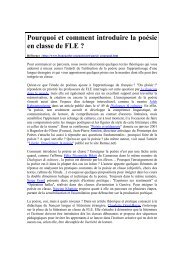 introduire la poésie en classe de FLE - Francomania