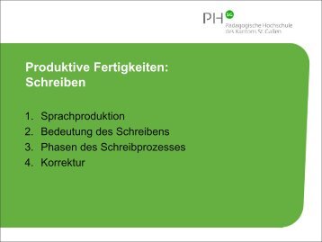 Produktive Fertigkeiten: Schreiben - Optimisme.ch