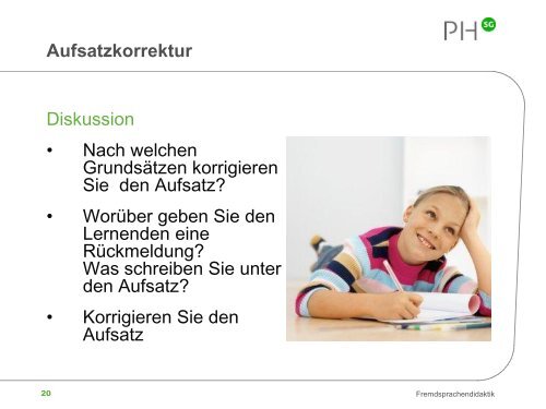 Produktive Fertigkeiten: Schreiben - Optimisme.ch