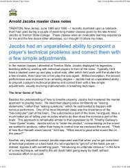 Arnold Jacobs Master Class Notes - Optimists Alumni Association