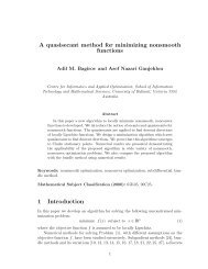 A quasisecant method for minimizing nonsmooth functions 1 ...