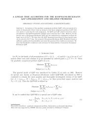 A LINEAR TIME ALGORITHM FOR THE KOOPMANS-BECKMANN ...