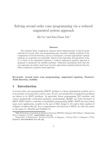 Solving second order cone programming via a reduced augmented ...