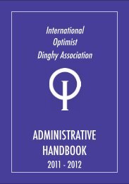 administrative handbook - International Optimist Dinghy Association