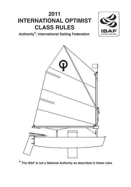 2011 INTERNATIONAL OPTIMIST CLASS RULES