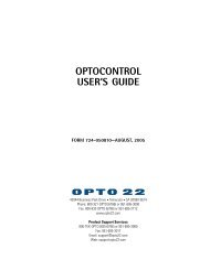 OPTOCONTROL USER'S GUIDE - Opto 22
