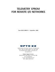 TELEMETRY EPROM FOR REMOTE I/O NETWORKS - Opto 22