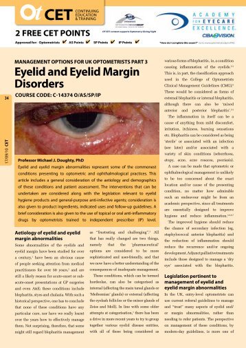 Eyelid and Eyelid Margin disorders - Optometry Today