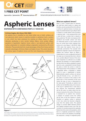 Aspheric Lenses - Optometry Today