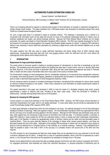 automated flood estimation using gis - The Office of Public Works