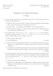 Zettel 1 - Forschungsinstitut fÃ¼r Diskrete Mathematik - UniversitÃ¤t Bonn