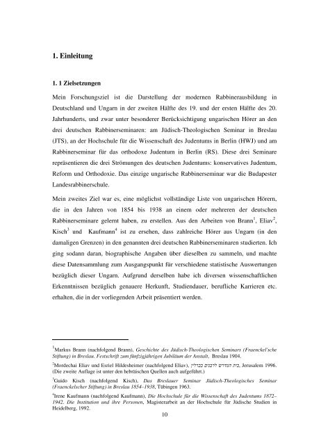 Moderne Rabbinerausbildung in Deutschland und Ungarn - Or-Zse