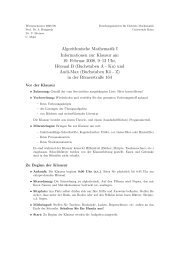 Hinweise zur Klausur - Forschungsinstitut fÃ¼r Diskrete Mathematik ...