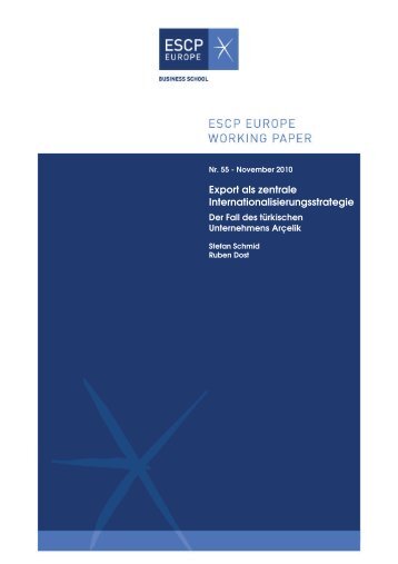 Export als zentrale Internationalisierungsstrategie - ESCP Europe ...