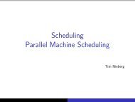 Scheduling Parallel Machine Scheduling