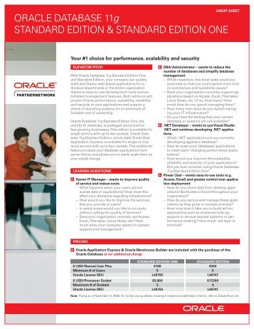 Cheat Sheets - Oracle